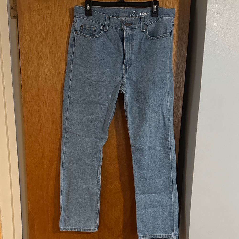George Men's Regular Blue Jeans
